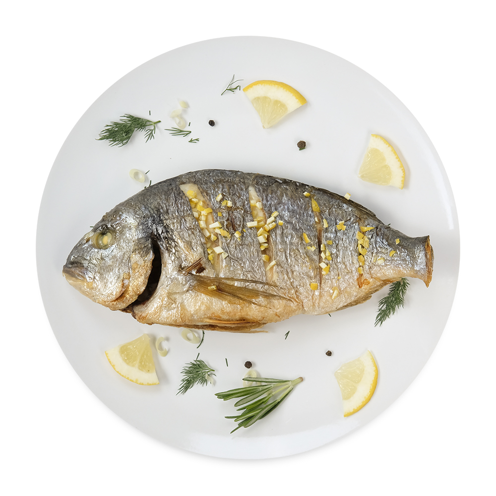 Дорада гриль жареная