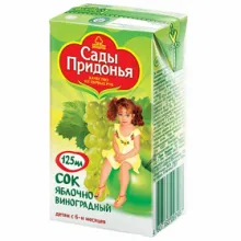 Сады Придонья 0,125л яблоко-виноград 1/18