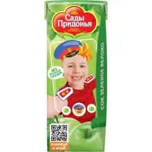 Сады Придонья 0,2л зеленое яблоко сок* 1/27