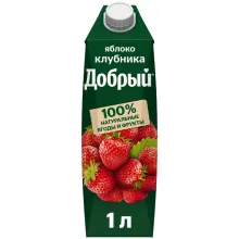 Добрый 1л Яблоко/Клубника напиток* 1/12