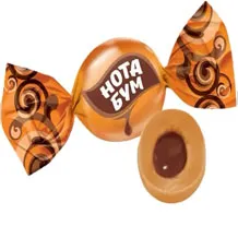 Нота Бум 1кг жеват. ириска с ореховой нач 1/5 КДВ НК160