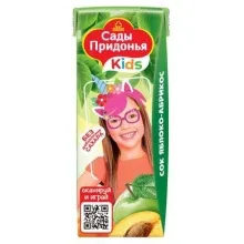 Сады Придонья 0,2л абрикос-яблоко сок* 1/27 